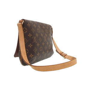 Louis Vuitton Brown Short Bag Shoulder Leather Monogram Musette Tango